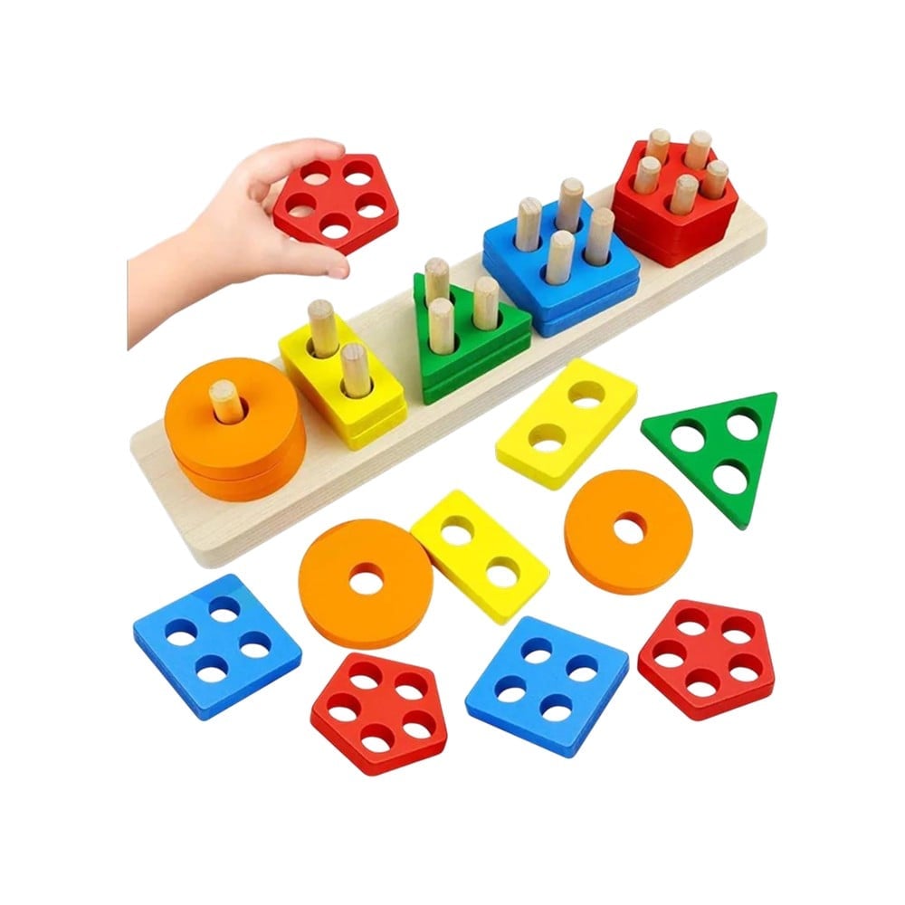 Shinetoy Sorting & Stacking Toy (5 Column Block) Price - Buy Online at ...