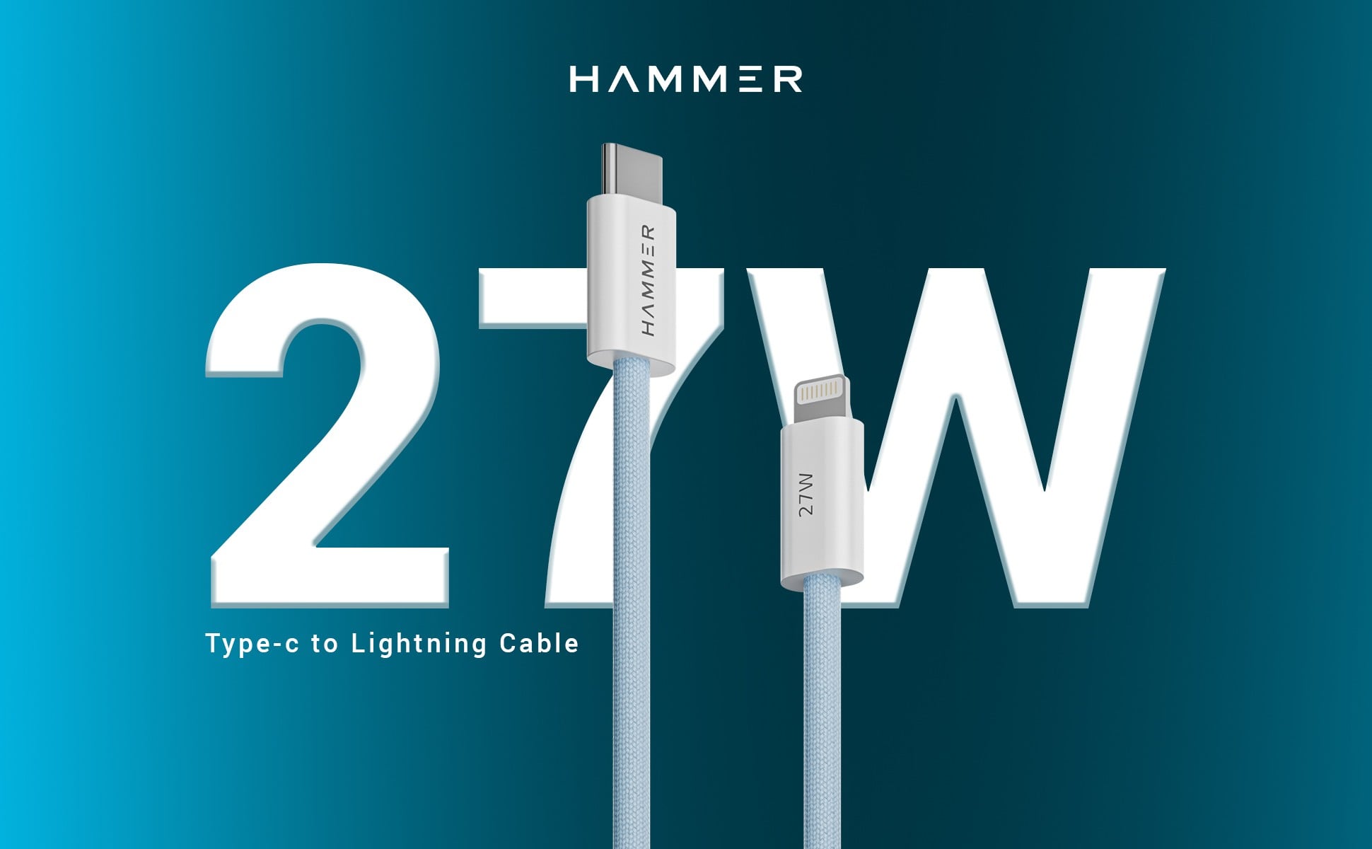 Hammer 27W Type C to Lightning Cable 1 Pieces