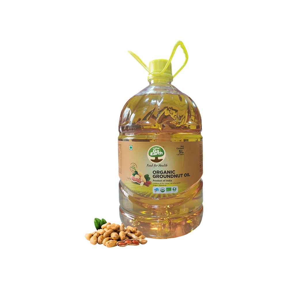 Label Go Earth Cold Pressed Groundnut Oil Price - Buy Online at Best ...