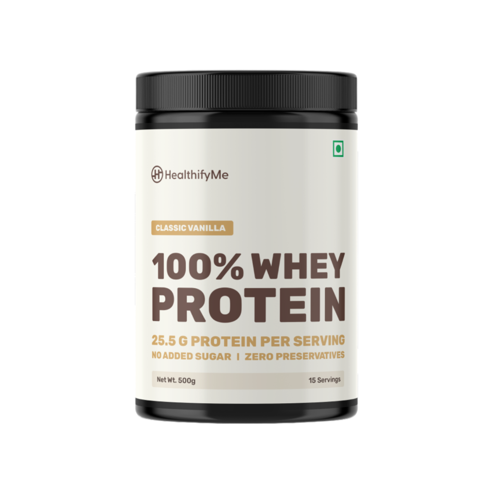 HealthifyMe 100% Whey Protein Powder - Classic Vanilla