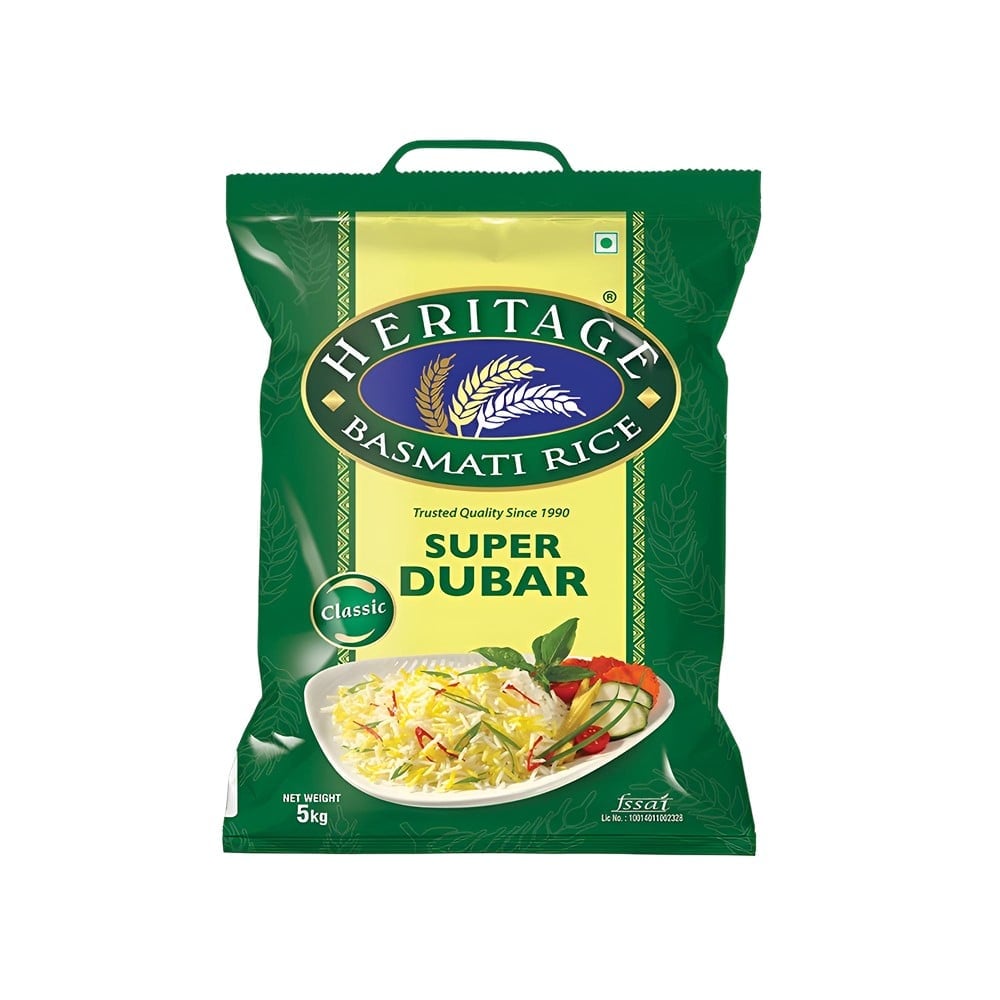 Heritage Super Dubar Basmati Rice (Medium Grain) Price - Buy Online at ...