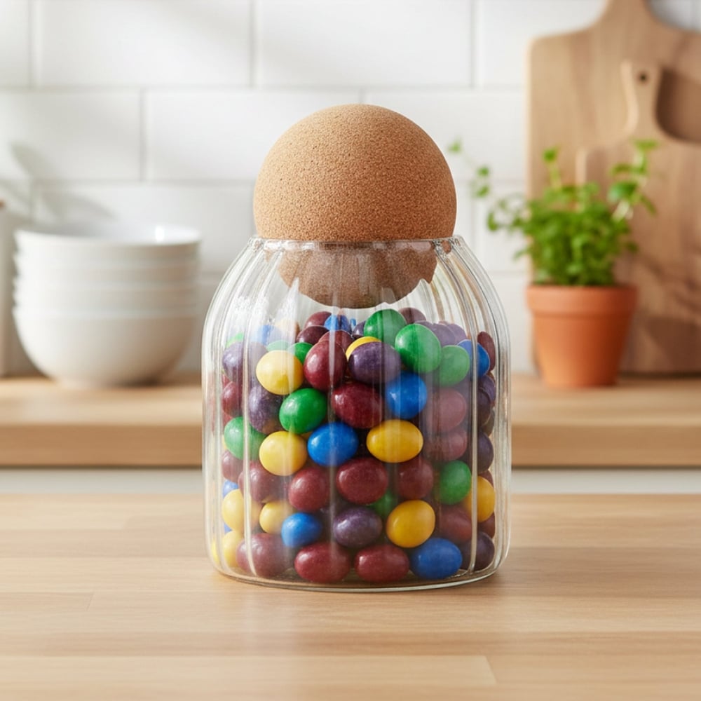 Cutting Edge Borosilicate Glass Storage Jar with Cork Lid Price - Buy ...