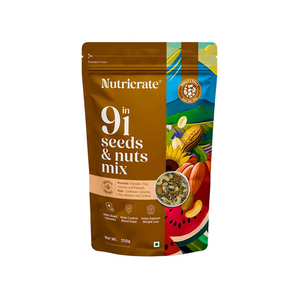 Nutricrate 9 in 1 Seeds Mix & Nuts Price - Buy Online at ₹249 in India
