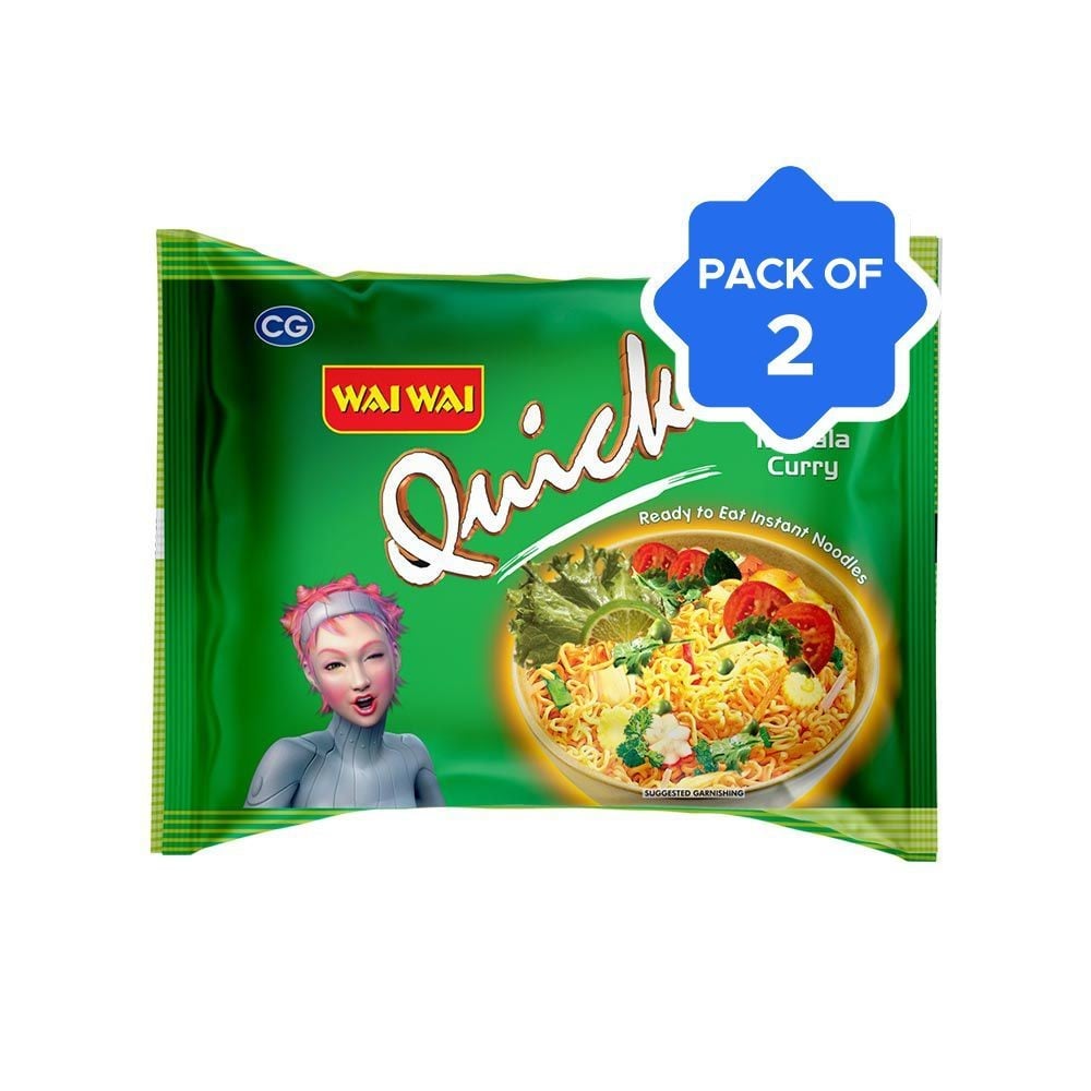 Wai Wai Quick Masala Curry Noodles - Pack of 2 Price - Buy Online at ...