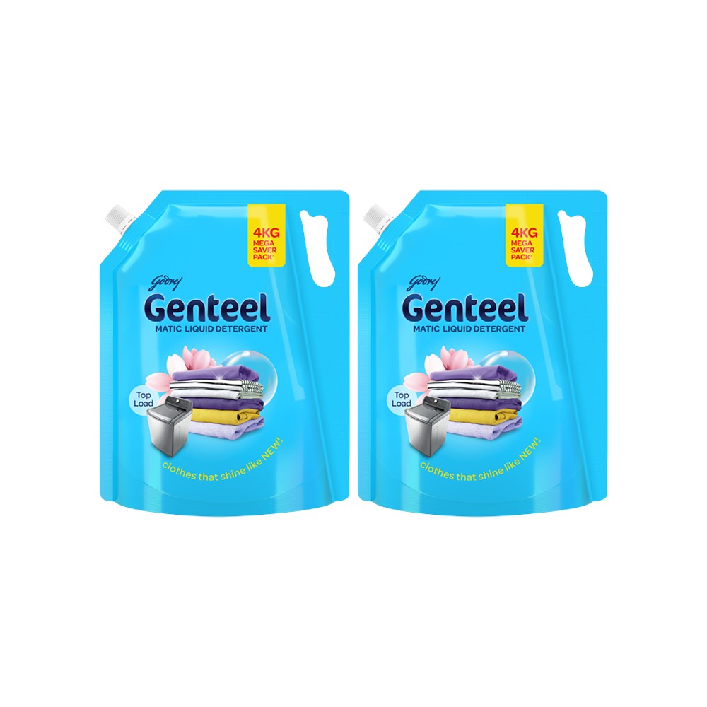 Godrej Genteel Matic Top Load Liquid Detergent - Refill Pouch - Pack of 2