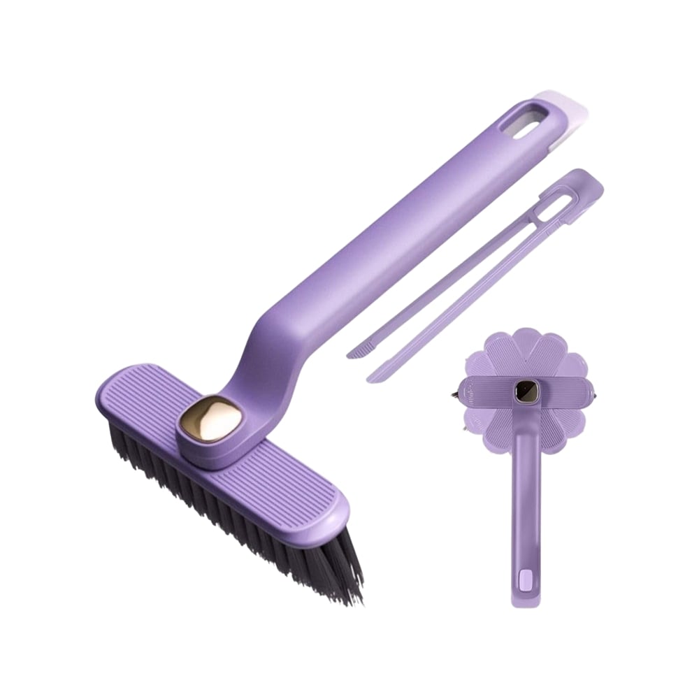 Antson 360° Rotatable Cleaning Brush for Bathroom (PVC, Lavender
