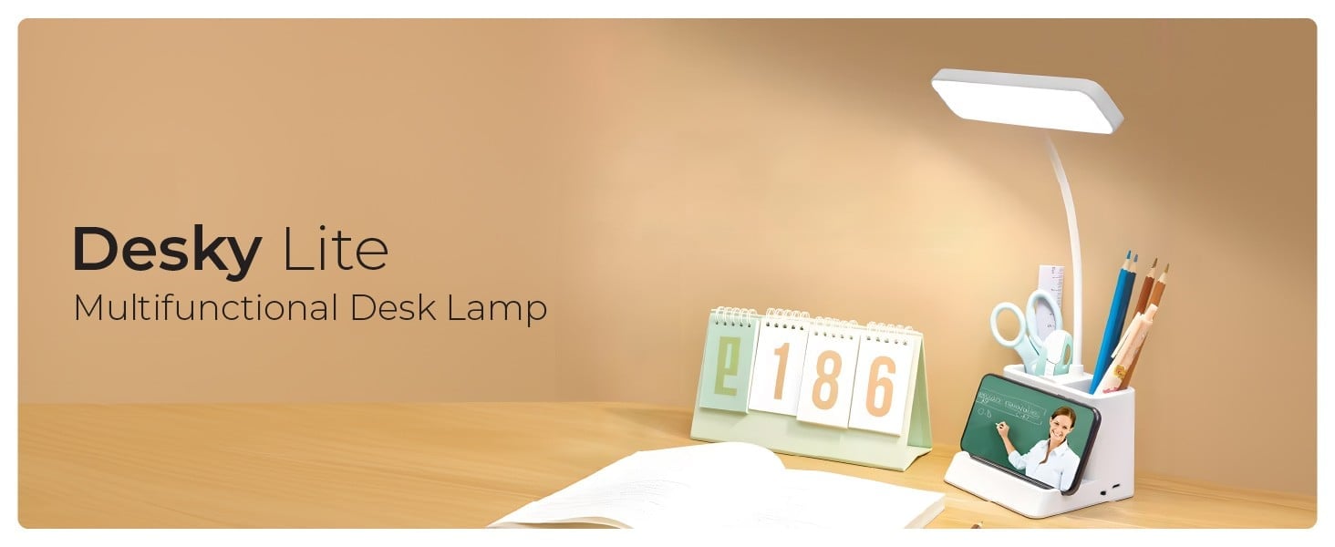Xech 3W Rechargeable Table Lamp (White, Pack of 5)