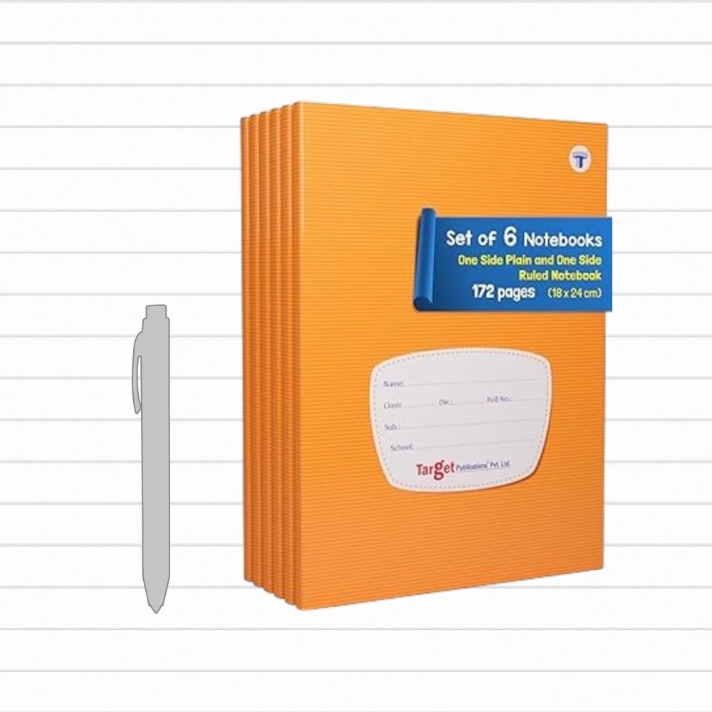 Square Ruled Notebook Target Target Publications Single Line, Unruled Notebook (A2, Light Brown ...