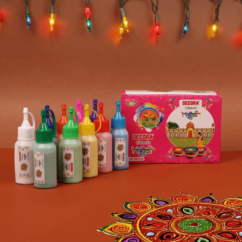 Multicolour Rangoli Decora Classic Rangoli Colors Bottle (Multicolour) - Cock Price - Buy ...