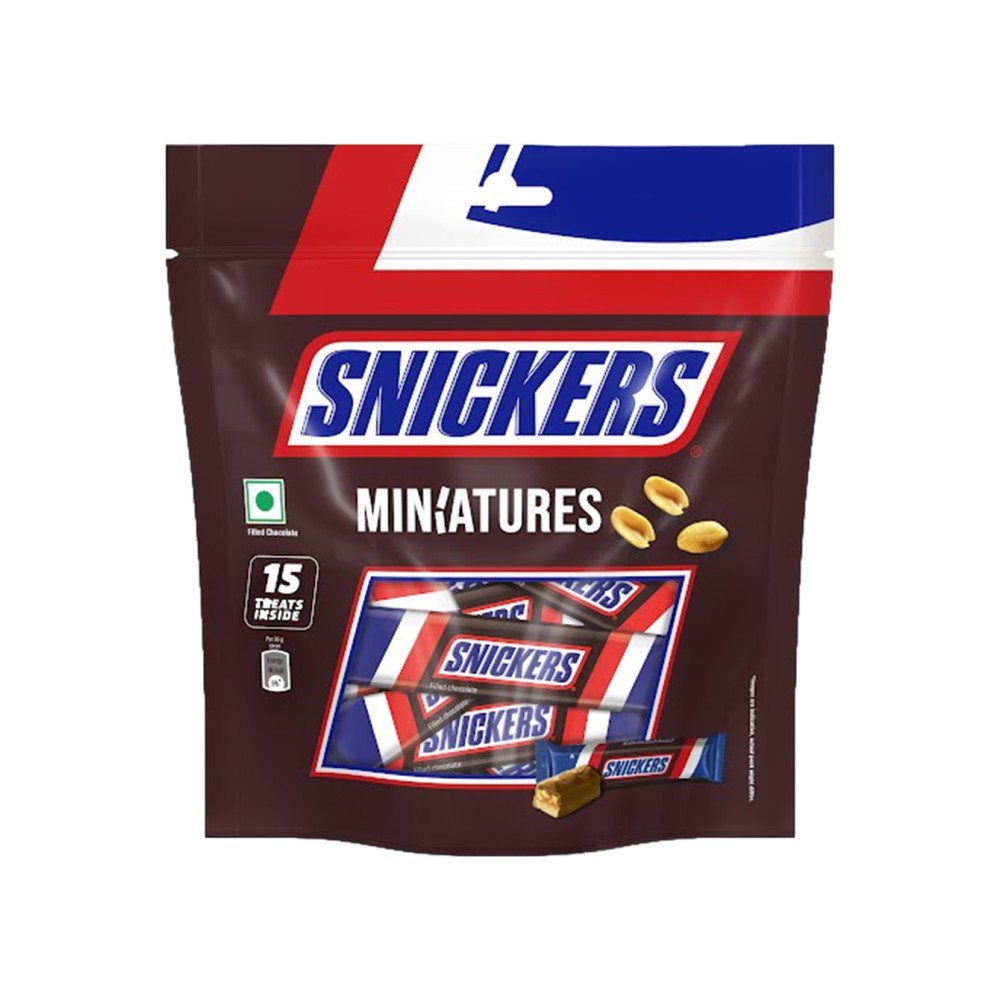 Snickers Mini Pack Snickers Minis Peanut Filled Chocolate Pack (180 g) Price - Buy Online ...