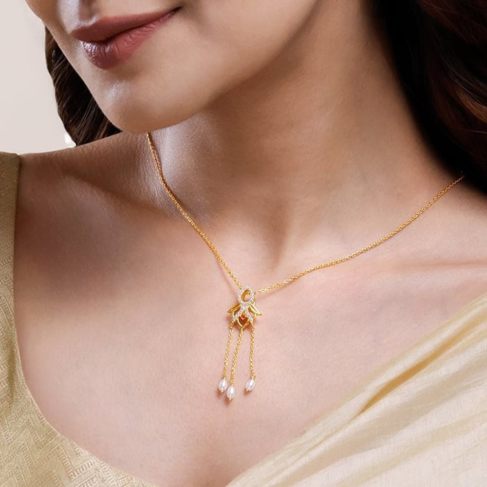 GIVA Gauri Pendant with Chain (Golden) Price - Buy Online at Best Price ...