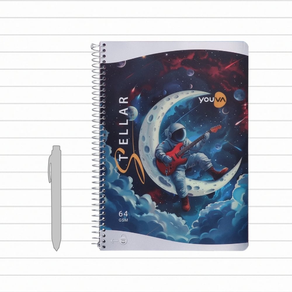 Youva Spiral Single Line Notebook (A4, Multicolour) Price - Buy Online ...