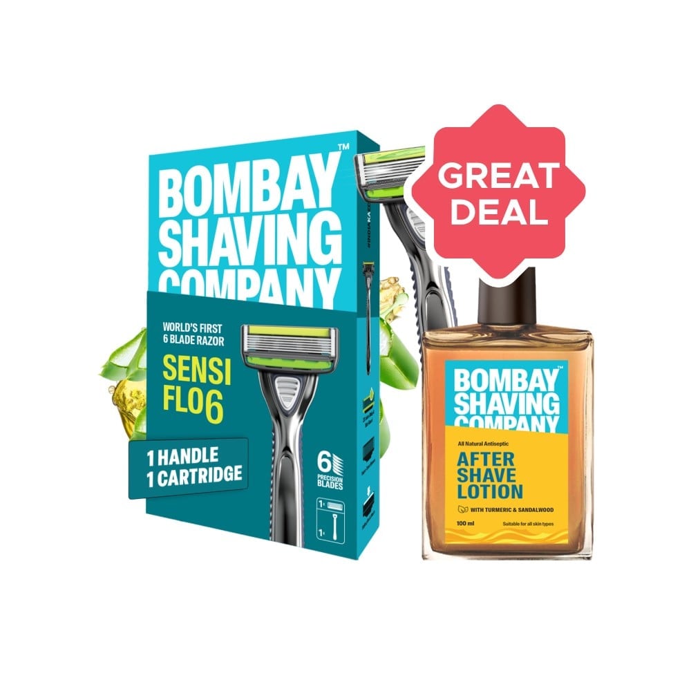 Bombay Shaving Company Sensi Flo 6 Men's Razor + After Shave Lotion ...