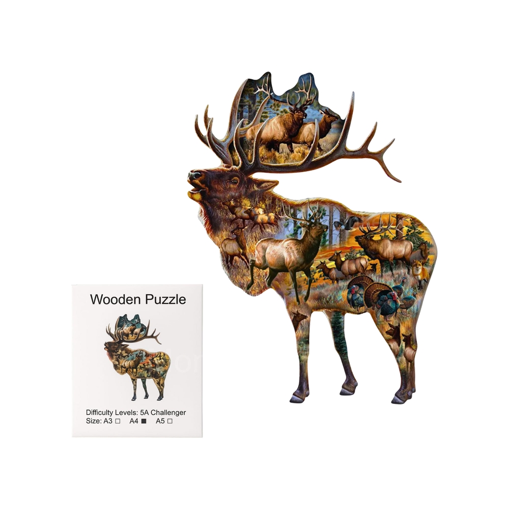 Birthday Popper Wooden Deer Wildlife Theme Jigsaw Puzzle Price - Buy ...
