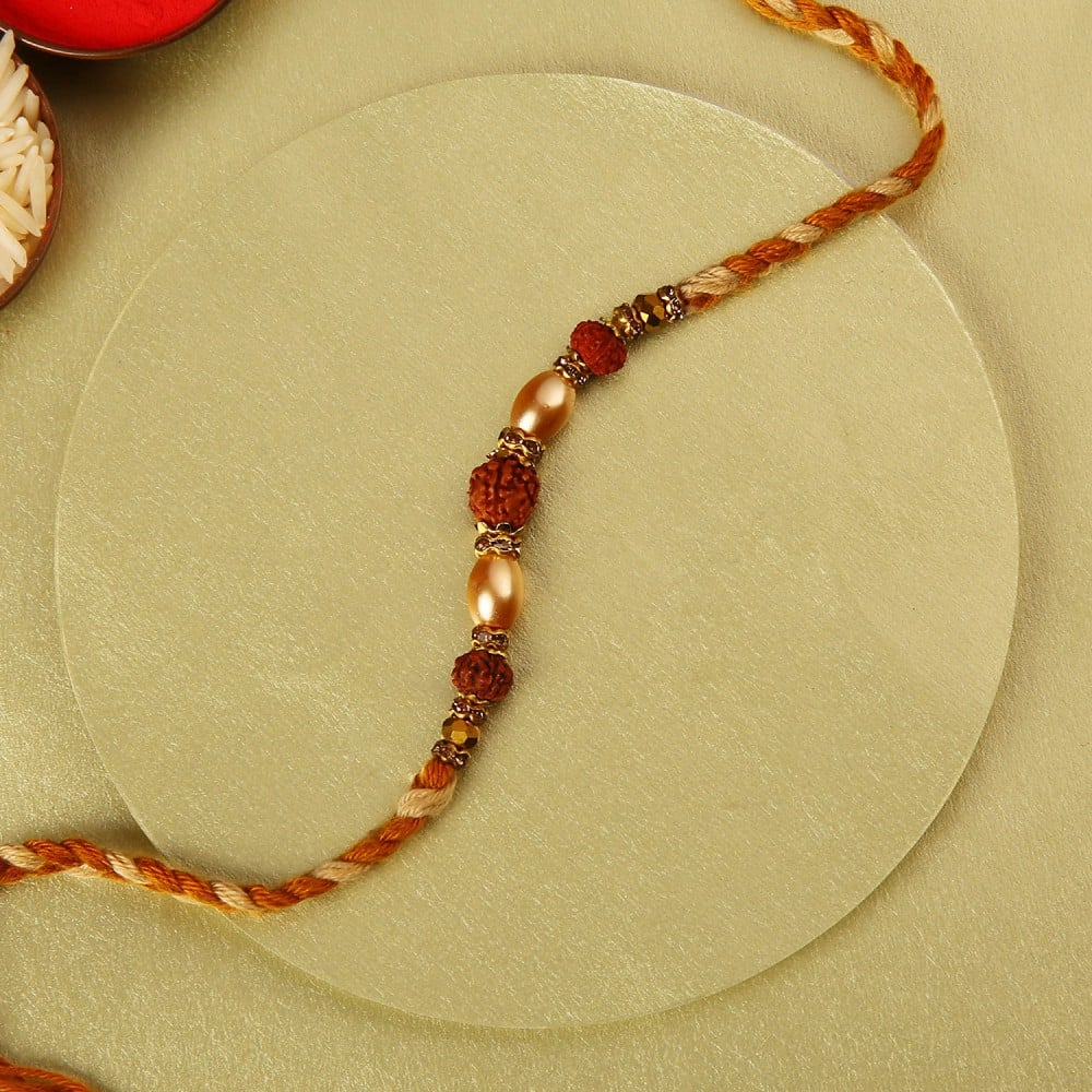 Rudraksh Beaded Rakhi by Shree Rakhi Price - Buy Online at Best Price ...