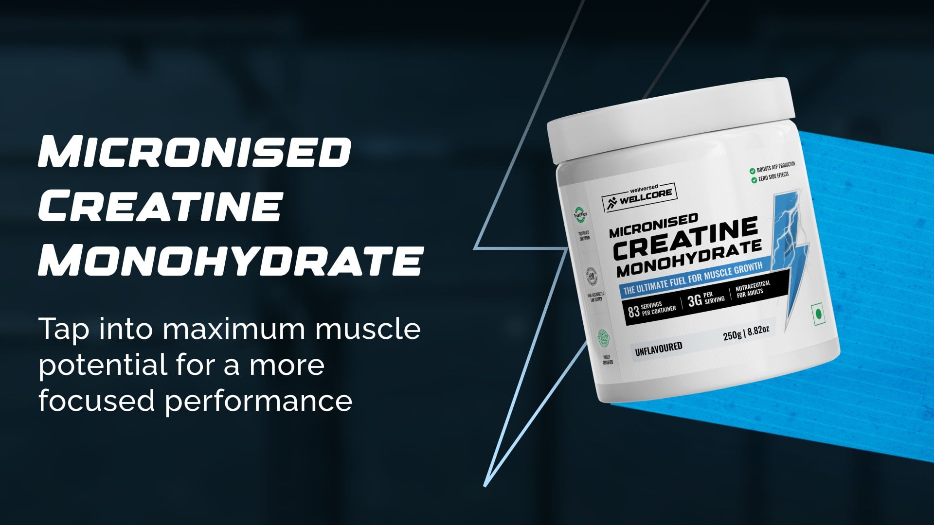 Wellcore Micronised Creatine 122g
