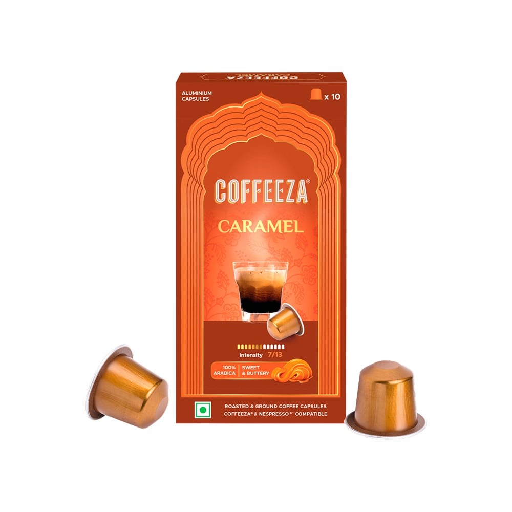 Coffeeza Caramel Flavoured Aluminium Coffee Capsules Price - Buy