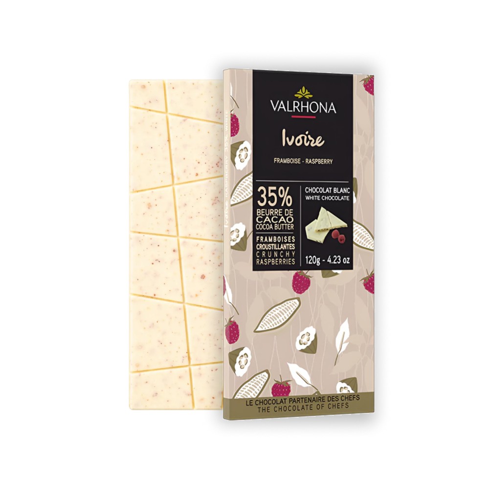 Valrhona Ivoire White Chocolate Bar (Crunchy Raspberries) Price
