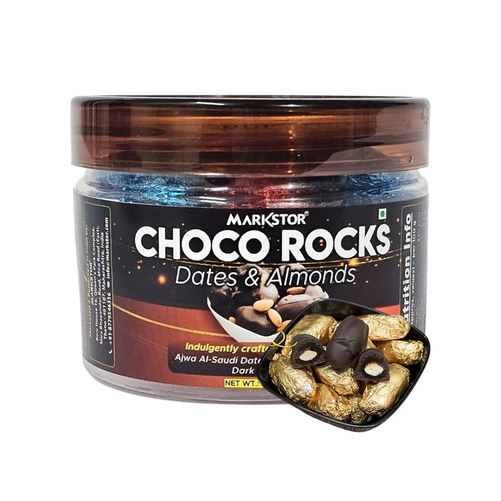 Markstor Dates & Almonds Choco Rocks Shaped Chocolates Price - Buy ...