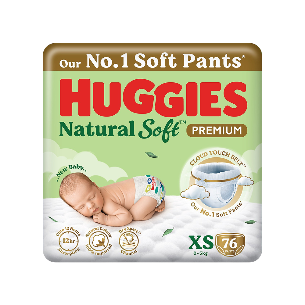 Huggies Natural Soft Pant Style Baby Diaper - Fresh delivery in Aurangabad