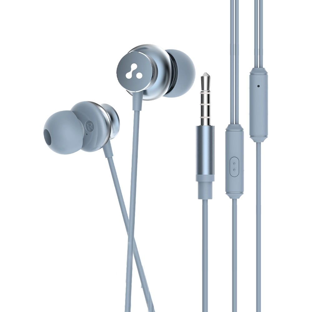 Ambrane Stringz 38 Wired Earphones with Mic (Grey) 1 Pieces - Image 1