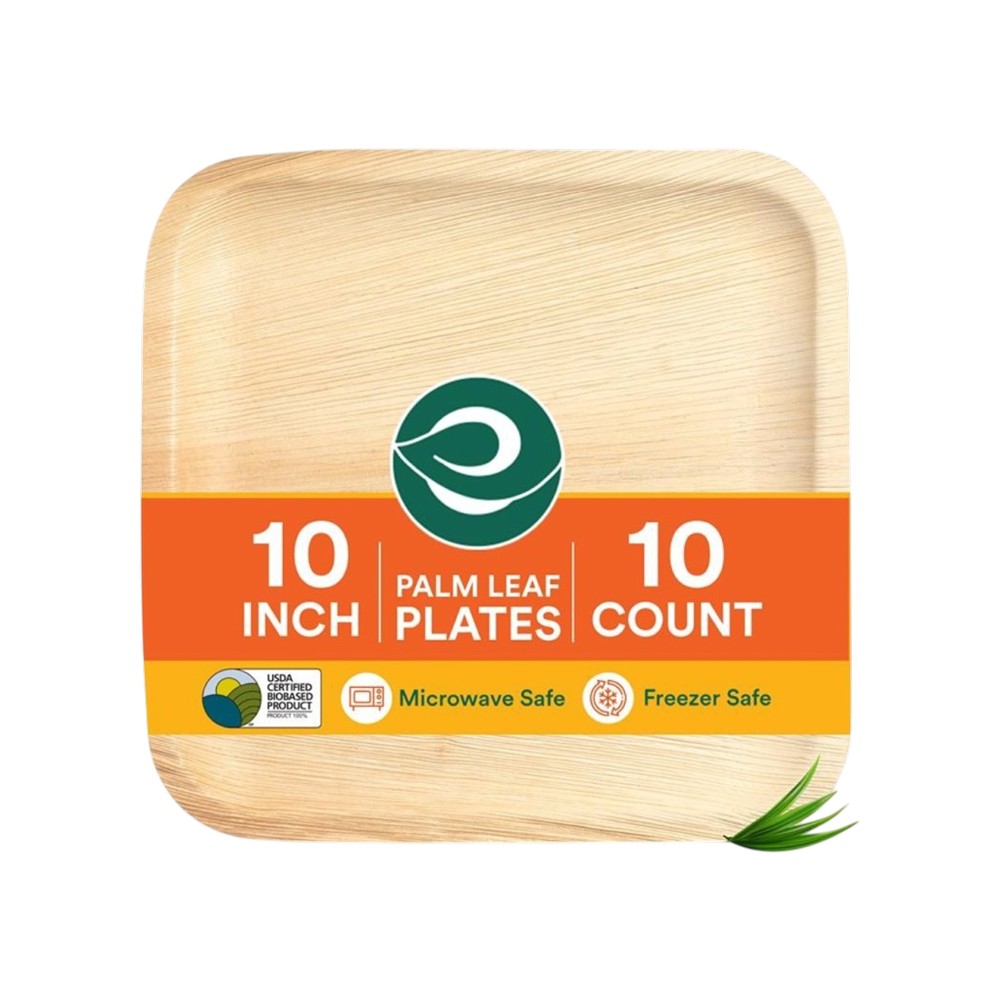 Eco Soul Palm Leaf Square Disposable Plates - (10 inches) Price - Buy ...