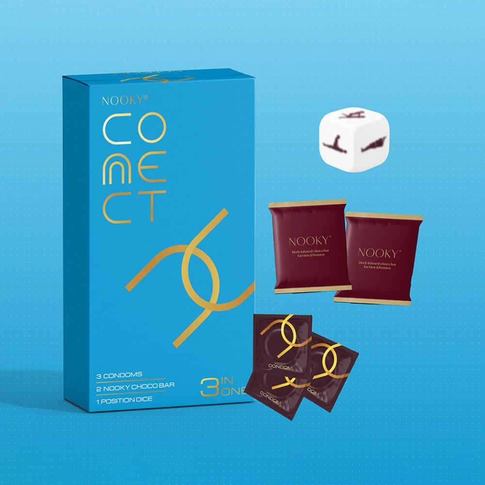 Nooky Connect 3-in-1 Condom Kit (Chocolate + Dice) Price - Buy Online ...