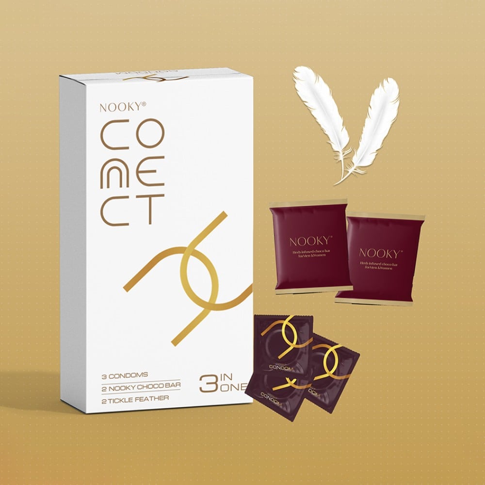 Nooky 3-in-1 Connect Condom Kit (Chocolate + Feather) Price - Buy ...