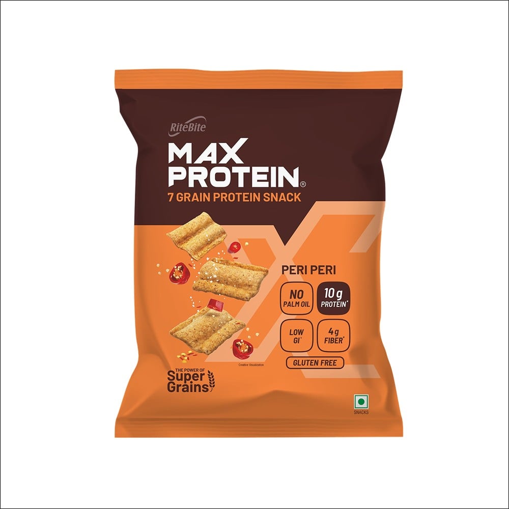 RiteBite Max Protein Peri Peri 10 g Protein Multigrain Chips Price ...