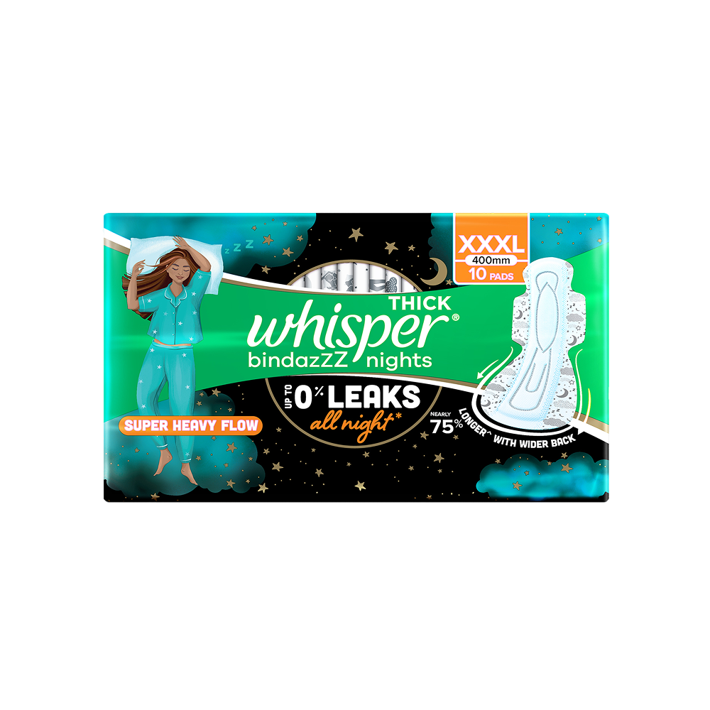 Whisper Ultra Bindazzz Nights Sanitary Pads - Fresh delivery in Aurangabad