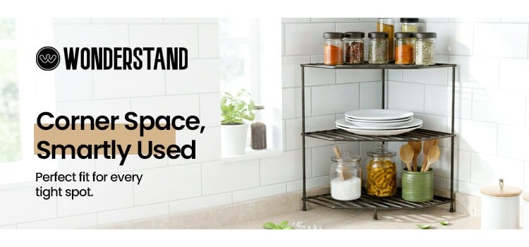 Wonder Home Rack WonderStand 3-Tier Corner Storage Kitchen Rack (Steel) Price - Buy ...