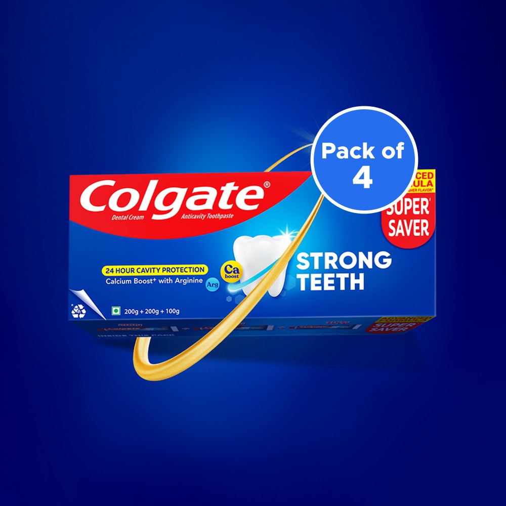 Colgate Strong Teeth Anticavity Toothpaste (500 g) - Pack of 4 Price ...