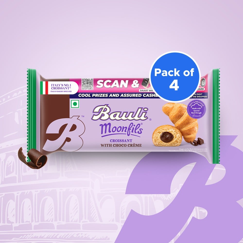 Bauli Moonfils Chocolate Crème Soft Croissant (Eggless) - Pack of 4 ...
