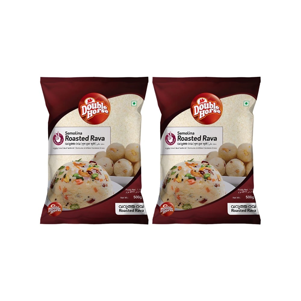Double Horse Roasted Sooji/Rava - Pack of 2 Price - Buy Online at Best ...