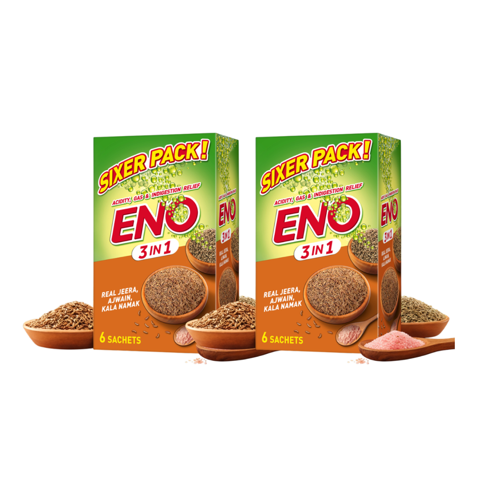 Eno 3 in 1 Antacid with Real Jeera, Ajwain & Kala Namak - Pack of 12 - Fresh delivery in Aurangabad