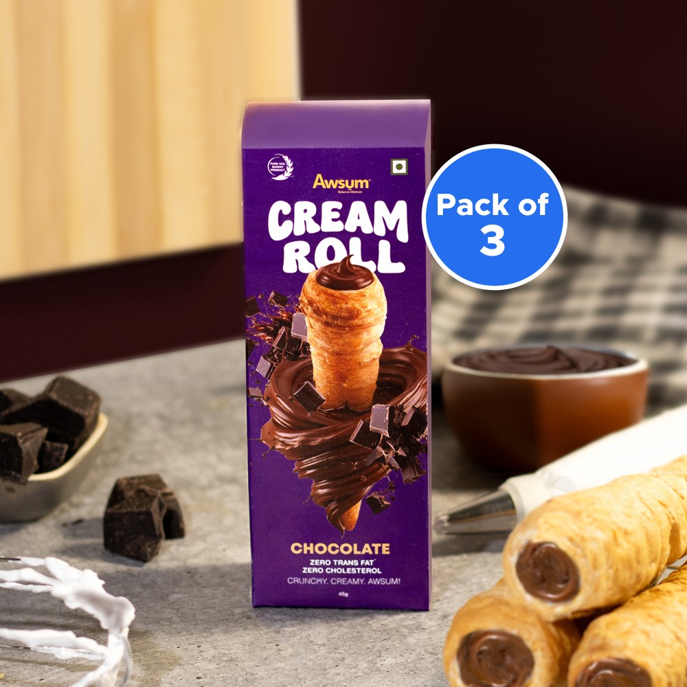 Awsum Chocolate Cream Roll - Pack of 3 Price - Buy Online at Best Price ...
