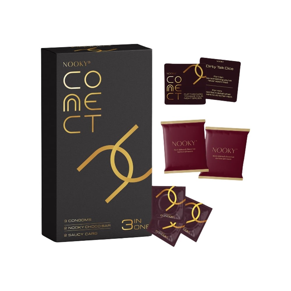Nooky Connect Romance 3 in 1 Condom Kit (Chocolate + Cards) Price - Buy ...