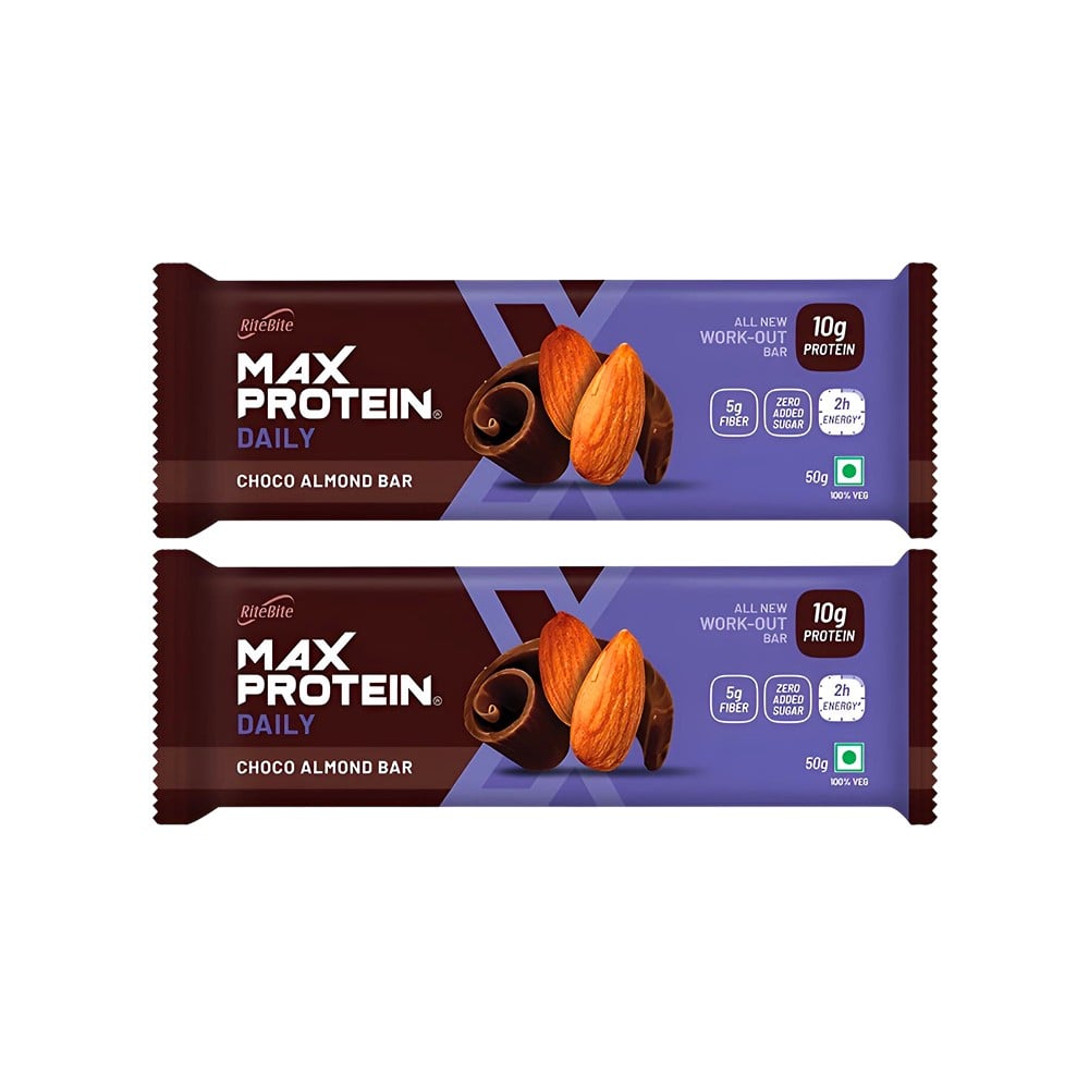 RiteBite Max Protein Daily Choco Almond 10 g Protein Bar - Pack of 2 ...