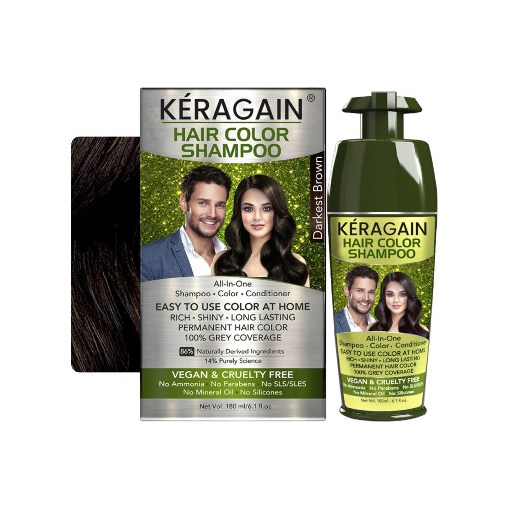 Kéragain All-In-One Shampoo Hair Colour (Darkest Brown) Price