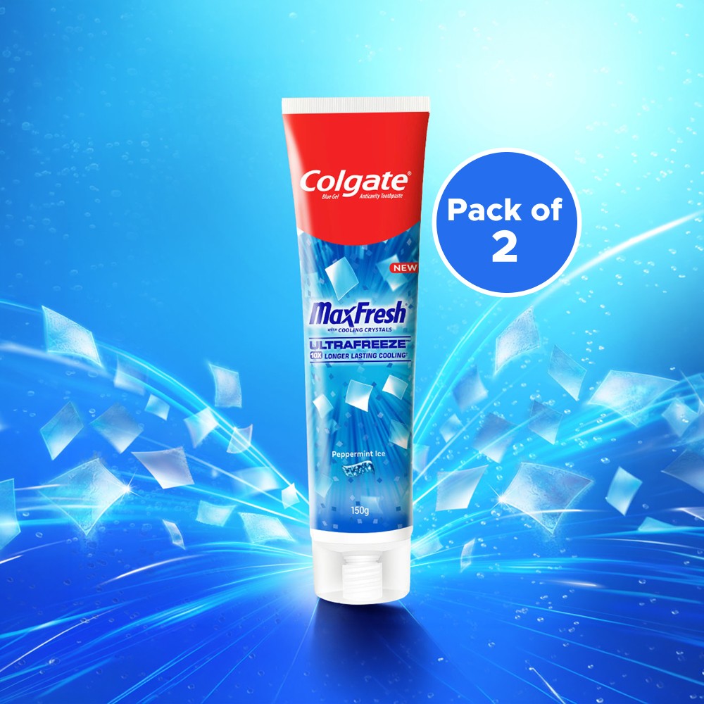 Colagate Ice Colgate MaxFresh Peppermint Ice Gel Toothpaste - Pack of 2 Price - Buy ...