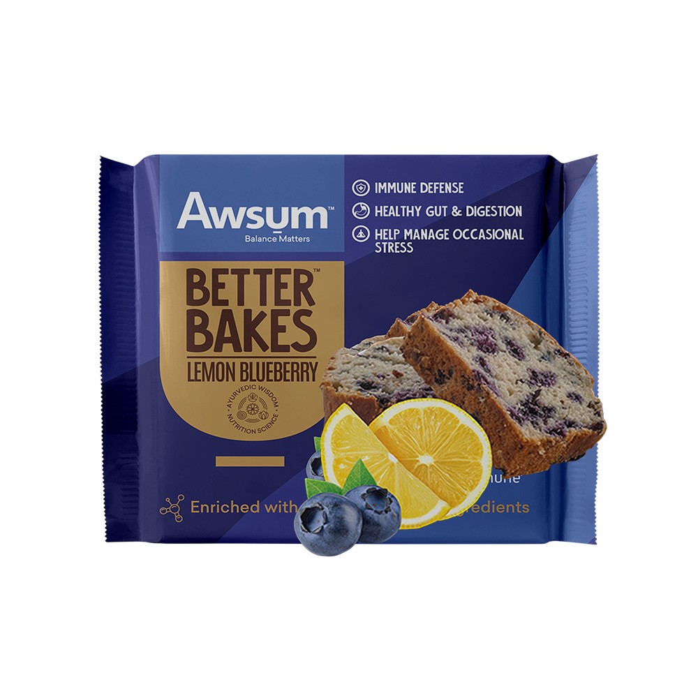 Awsum Lemon Blueberry Slice Cake Price - Buy Online at ₹71 in India