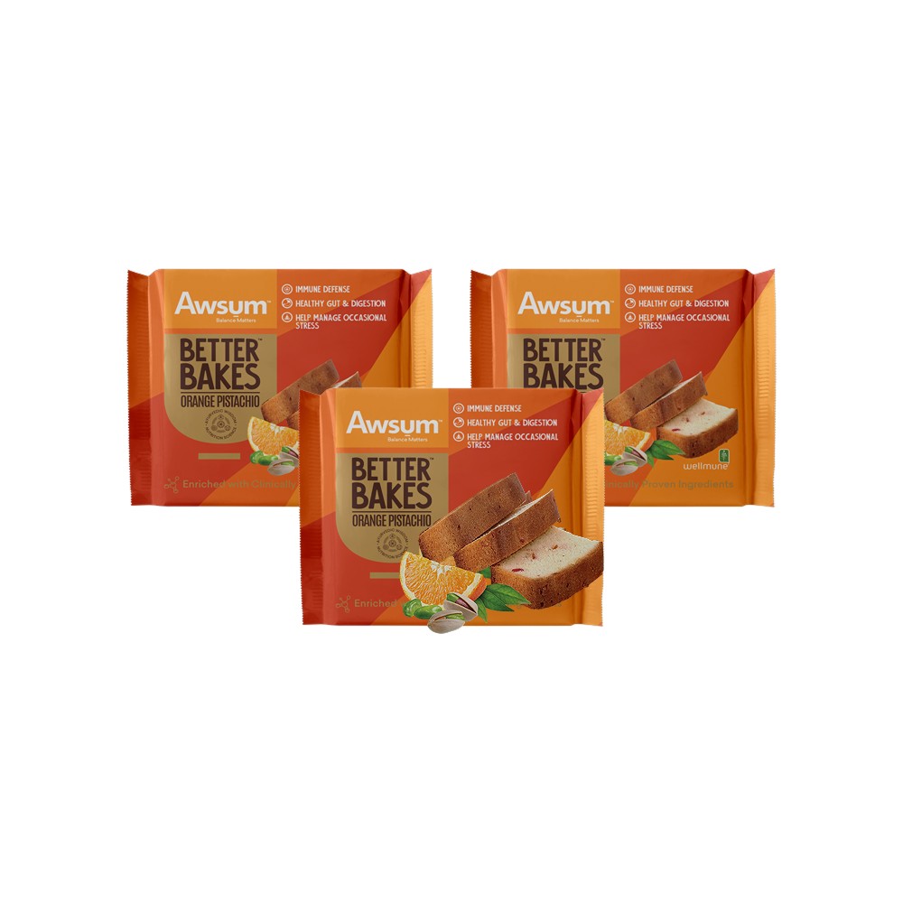 Awsum Better Bakes Orange Pistachio Slice Cake - Pack of 3 Price - Buy ...