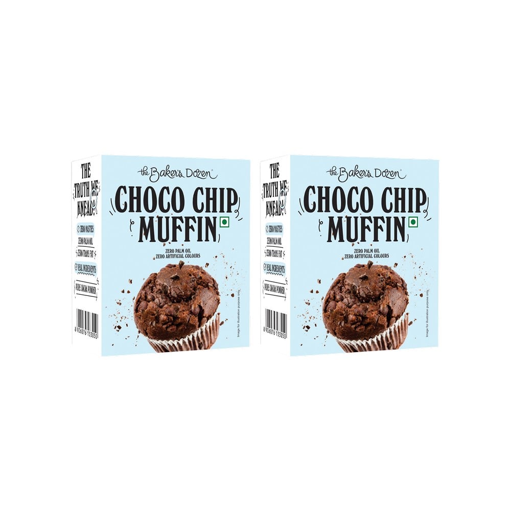 The Baker's Dozen Choco Chip Muffin - Pack of 2 Price - Buy Online