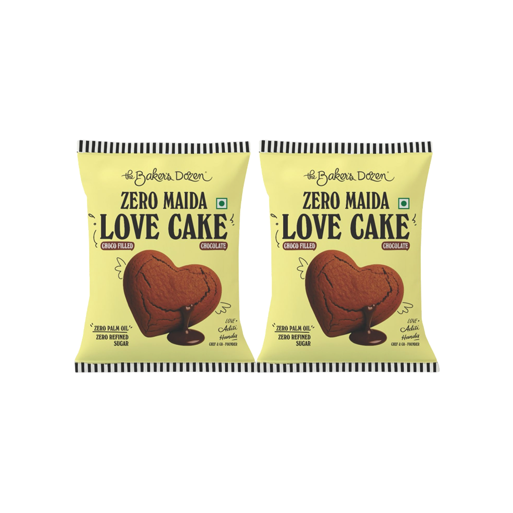 The Baker's Dozen Love Choco Fills Chocolate Muffin (Zero Maida) - Pack of 2 - Fresh delivery in Aurangabad
