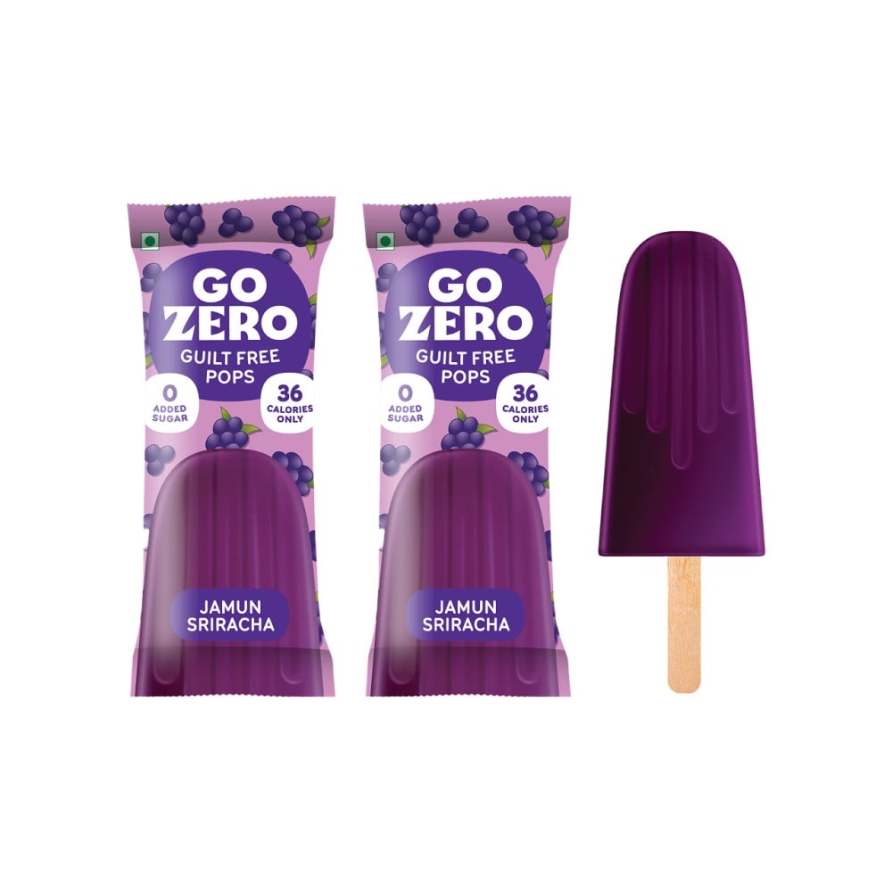 Go Zero Jamun Sriracha Guilt Free Fruit Ice Cream Popsicle - Pack