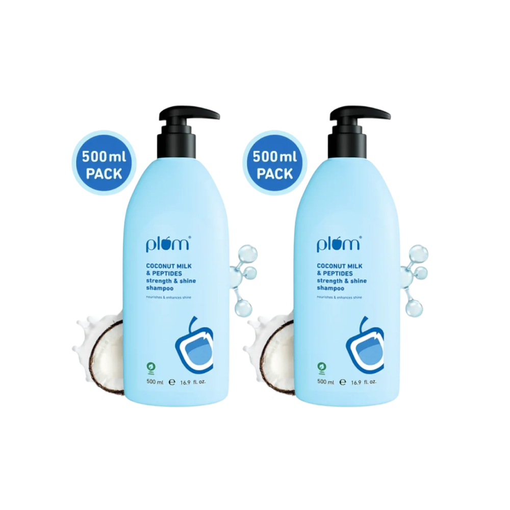 Plum Coconut Milk & Peptides Strength & Shine Shampoo - Pack of 2 - Fresh delivery in Aurangabad