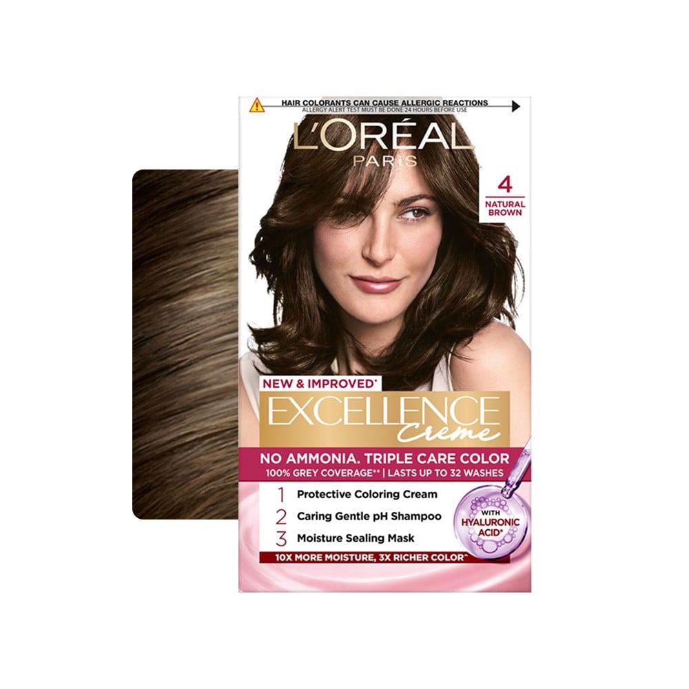 L'Oreal Paris Excellence Crème Shade 4 Dark Brown 24ml