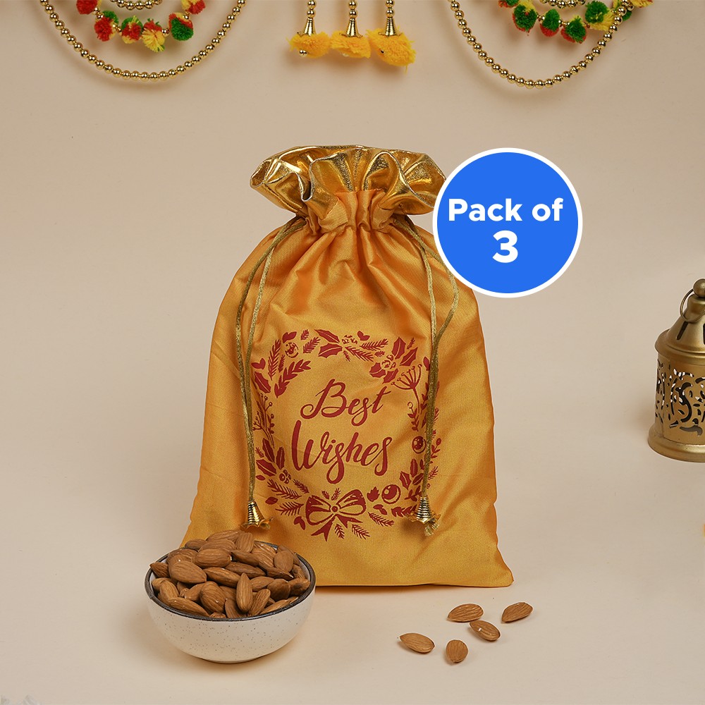 Whole Farm Almonds Dry Fruit Potli - Pack of 3 Price - Buy Online at ...
