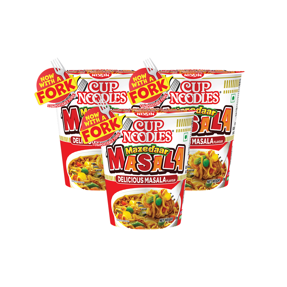 Nissin Mazedar Masala Cup Noodles - Pack of 3 - Fresh delivery in Aurangabad