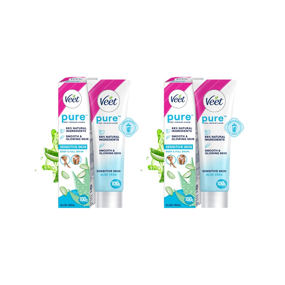 Veet Aloe Vera Sensitive Skin Hair Removal Cream - Pack of 2 Price ...
